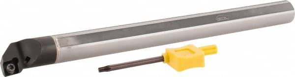 Hertel - 0.415" Min Bore Diam, 5" OAL, 5/16" Shank Diam, E05SCLPR18 Indexable Boring Bar - 1.878" Max Bore Depth, CP..1.81.51 Insert, Screw-On Holding Method - Benchmark Tooling