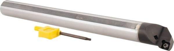 Hertel - 1.2" Min Bore Diam, 12" OAL, 1" Shank Diam, E16SCLPL3 Indexable Boring Bar - 6" Max Bore Depth, CP.. Insert, Screw-On Holding Method - Benchmark Tooling