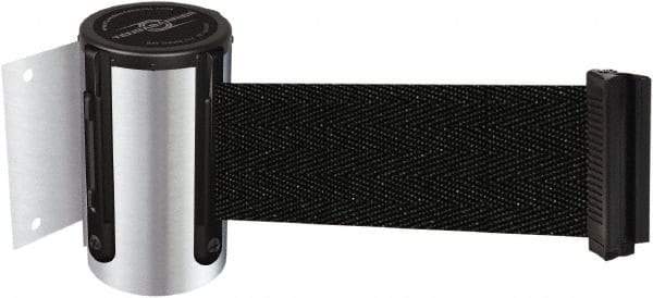 Tensator - 4-1/2" High x 13' Long x 2" Wide Wall Mount Barrier - Steel, Polished Chrome Finish, Chrome, Use with 898 Wall Receiver - Benchmark Tooling