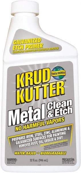 Krud Kutter - 32 Fl oz Bottle Cleaner/Etcher - 200 to 300 Sq Ft/Gal Coverage - Benchmark Tooling