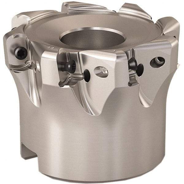 Seco - 52mm Cut Diam, 0.9mm Max Depth, 0.8661" Arbor Hole, 8 Inserts, LOHT06 Insert Style, Indexable Copy Face Mill - R220.21 Cutter Style, 1.5748 High, Series Doubleoctomill - Benchmark Tooling