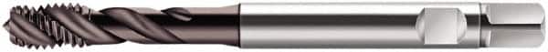 Walter-Prototyp - M5x0.80 Metric 3 Flute 6HX Modified Bottoming Spiral Flute Tap - Cobalt, Hardlube Finish, 70mm OAL, Right Hand Flute, Right Hand Thread, Series S2051302 - Exact Industrial Supply