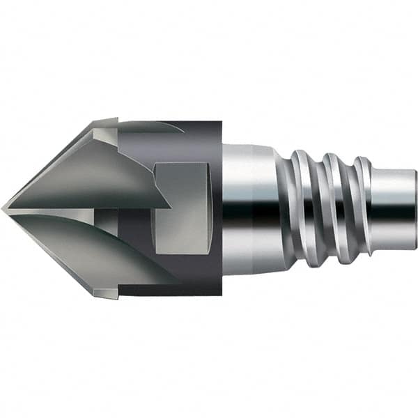 Walter-Prototyp - H3E Carbide Chamfer Milling Tip Insert - TiAlN Finish, 8 Flutes, 16mm Cutting Diam, 6.5mm Depth of Cut, 18.7mm Extension - Benchmark Tooling