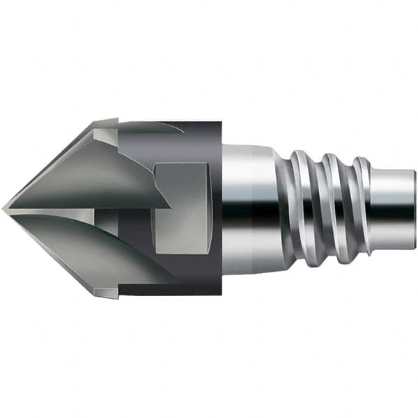 Walter-Prototyp - AH3E Carbide Chamfer Milling Tip Insert - TiAlN Finish, 8 Flutes, 15.88mm Cutting Diam, 6.5mm Depth of Cut, 18.69mm Extension - Benchmark Tooling