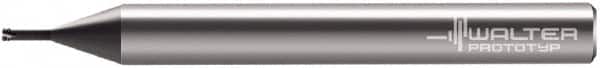 Walter-Prototyp - M2x0.40, 0.061" Cutting Diam, 3 Flute, Solid Carbide Helical Flute Thread Mill - Internal Thread, 0.8mm LOC, 57mm OAL, 6mm Shank Diam - Benchmark Tooling