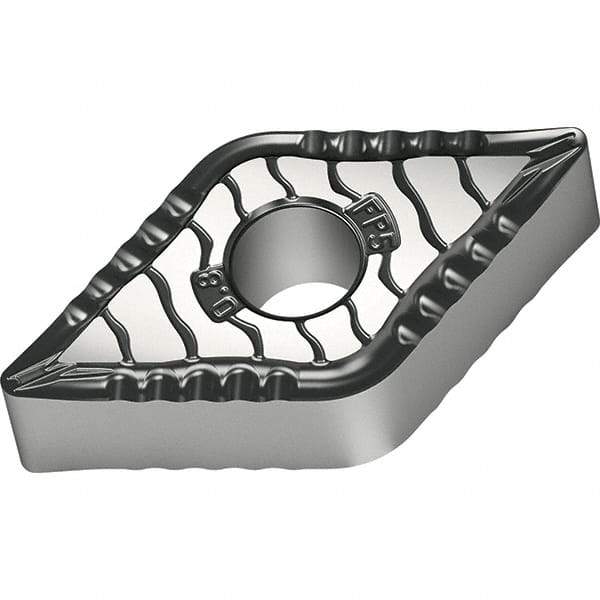 Walter - DNMG441 FP5 Grade WPP10S Carbide Turning Insert - TiCN/Al2O3/TiN Finish, 55° Diamond, 1/2" Inscr Circle, 1/4" Thick, 1/64" Corner Radius - Benchmark Tooling