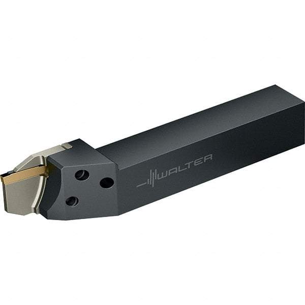 Walter - NCCE, External, Left Hand, 3mm Max Depth of Cut, 0.6 to 2.3mm Groove Width, Indexable Grooving Tool Holder - GX16-2.. Insert Compatibility, 20mm Shank Height, 20mm Shank Width, 123mm OAL - Benchmark Tooling