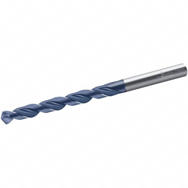 Walter-Titex - 9mm 118° Cobalt Jobber Drill - TiNAl Finish, Right Hand Cut, Spiral Flute, Straight Shank, 125mm OAL, VA Inox Point - Benchmark Tooling