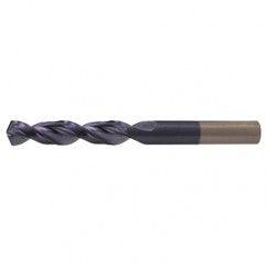 #1 RHS / RHC HSS-CO 8% (M42) 135 Degree Split Point Q-Cobalt Wide Land Parabolic Drill - TiAlN - Benchmark Tooling