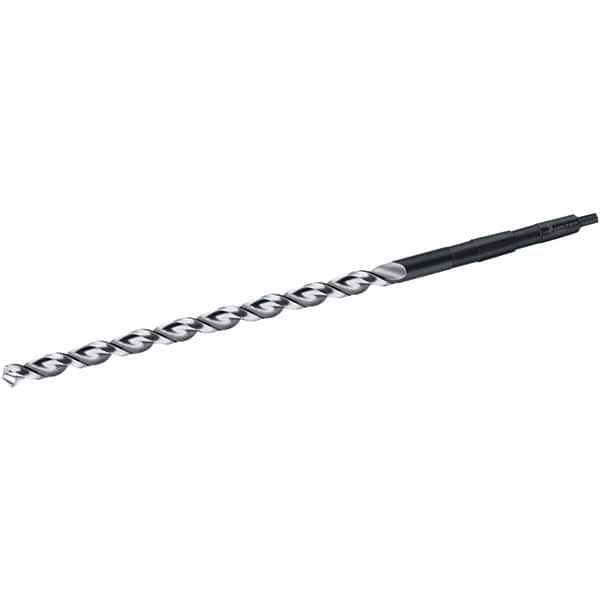 Walter-Titex - 19mm, 2MT 130° Point High Speed Steel Taper Shank Drill Bit - Bright/Oxide Finish, 245mm Flute Length, 370mm OAL, Parabolic Flute, Series A4622 - Benchmark Tooling