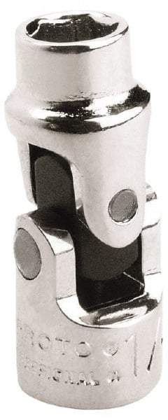 Proto - 5/16", 1/4" Drive, Standard Hand Socket - 6 Points, 1-13/32" OAL, Alloy Steel, Chrome Finish - Benchmark Tooling