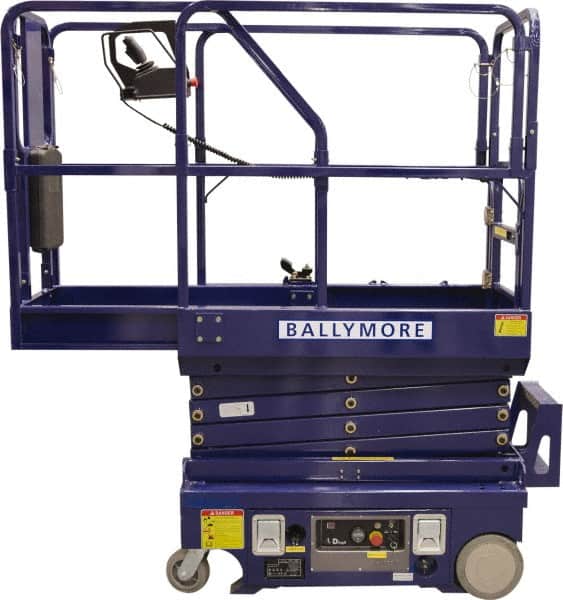 Ballymore - Cherry Pickers (Personal Lifts) Type: Drivable Mini Scissor Lift Type of Power: 12V DC - Benchmark Tooling