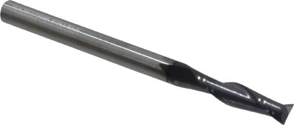 Niagara Cutter - 3/16", 3/4" LOC, 3/16" Shank Diam, 2-1/2" OAL, 2 Flute, Solid Carbide Square End Mill - Single End, TiAlN Finish, Spiral Flute, 30° Helix, Centercutting, Right Hand Cut, Right Hand Flute, Series C230 - Benchmark Tooling