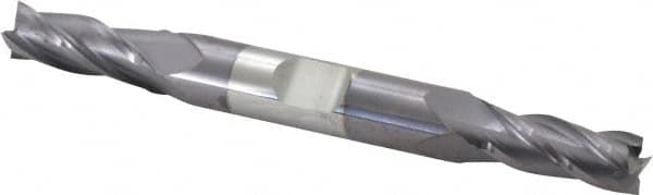 Niagara Cutter - 5/16", 3/4" LOC, 3/8" Shank Diam, 3-1/2" OAL, 4 Flute, Solid Carbide Square End Mill - Double End, TiAlN Finish, Spiral Flute, 30° Helix, Centercutting, Right Hand Cut, Right Hand Flute, Series CD430 - Benchmark Tooling