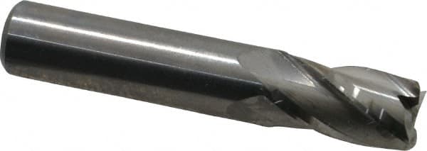Niagara Cutter - 3/8", 5/8" LOC, 3/8" Shank Diam, 2" OAL, 4 Flute, Solid Carbide Square End Mill - Single End, Uncoated, Spiral Flute, 30° Helix, Centercutting, Right Hand Cut, Right Hand Flute, Series C430 - Benchmark Tooling