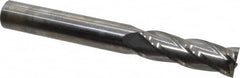 Niagara Cutter - 3/8", 1-1/8" LOC, 3/8" Shank Diam, 3" OAL, 4 Flute, Solid Carbide Square End Mill - Single End, Uncoated, Spiral Flute, 30° Helix, Centercutting, Right Hand Cut, Right Hand Flute, Series C430 - Benchmark Tooling