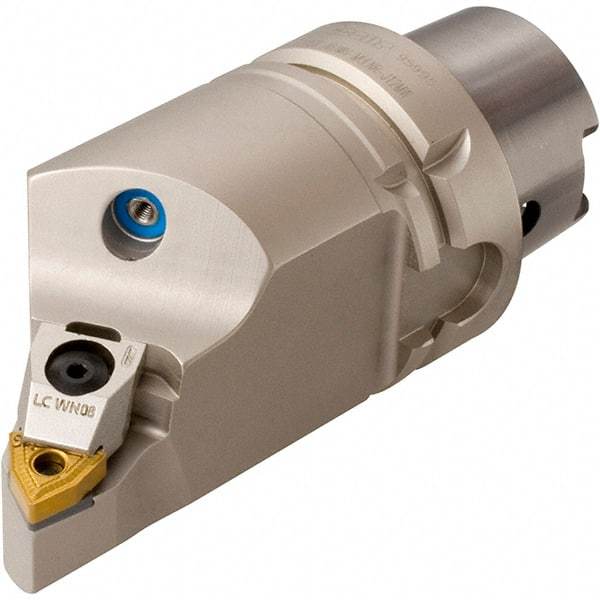 Iscar - Right Hand Cut, Size HSK A63, WN.. Insert Compatiblity, Internal or External Modular Turning & Profiling Cutting Unit Head - 110mm Head Length, Through Coolant, Series Multi-Wedge - Benchmark Tooling