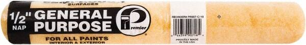 Premier Paint Roller - 1/2" Nap, 18" Wide Paint Roller Cover - Semi-Rough Texture, Polyester - Benchmark Tooling