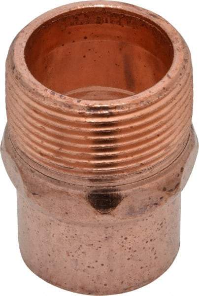 Mueller Industries - 1-1/4" Wrot Copper Pipe Adapter - C X M, Solder Joint - Benchmark Tooling