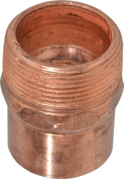 Mueller Industries - 1-1/2" Wrot Copper Pipe Adapter - C X M, Solder Joint - Benchmark Tooling