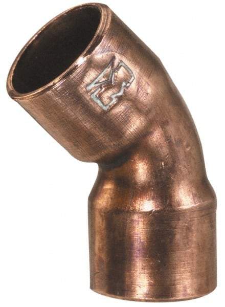 Mueller Industries - 3/8" Wrot Copper Pipe 45° Elbow - C x C, Solder Joint - Benchmark Tooling