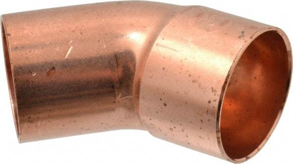 Mueller Industries - 1-1/2" Wrot Copper Pipe 45° Elbow - FTG x C, Solder Joint - Benchmark Tooling