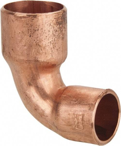 Mueller Industries - 1/2 x 3/8" Wrot Copper Pipe 90° Close Rough Elbow - C x C, Solder Joint - Benchmark Tooling