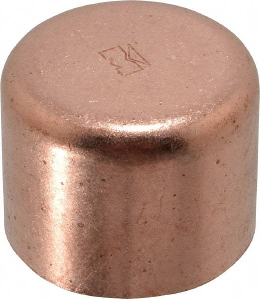 Mueller Industries - 1-1/2" Wrot Copper Pipe Tube Cap - C, Solder Joint - Benchmark Tooling