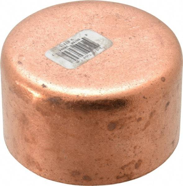 Mueller Industries - 2-1/2" Wrot Copper Pipe Tube Cap - C, Solder Joint - Benchmark Tooling