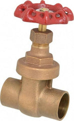 Legend Valve - 1" Pipe, Soldered Bronze Solid Wedge Stem Gate Valve - 200 WOG, 125 WSP, Screw Over Bonnet - Benchmark Tooling