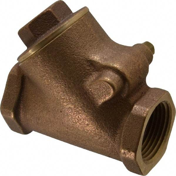 Legend Valve - 1" Bronze Check Valve - Y-Pattern, FNPT x FNPT, 300 WOG - Benchmark Tooling