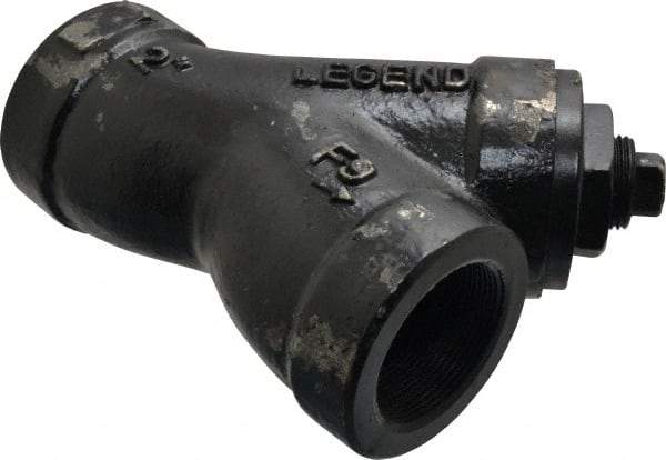Legend Valve - 2" Pipe, FNPT Ends, Cast Iron Y-Strainer - 500 psi WOG Rating, 250 psi WSP Rating - Benchmark Tooling