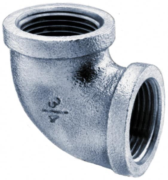 Merit Brass - 4" Grade 304 Stainless Steel Pipe 90° Elbow - FNPT x FNPT End Connections, 150 psi - Benchmark Tooling