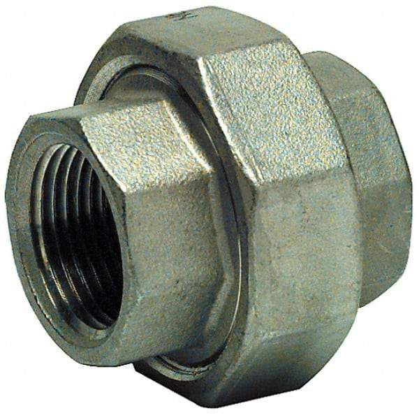 Merit Brass - 3" Grade 316 Stainless Steel Pipe Union - FNPT x FNPT End Connections, 150 psi - Benchmark Tooling
