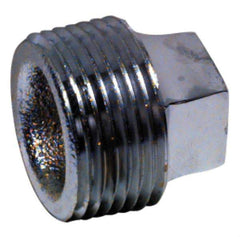Merit Brass - 4" Grade 304 Stainless Steel Pipe Square Head Plug - MNPT End Connections, 150 psi - Benchmark Tooling