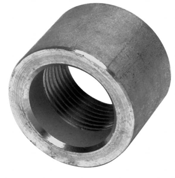 Merit Brass - 4" Grade 316 Stainless Steel Pipe Half Coupling - FNPT End Connections, 150 psi - Benchmark Tooling