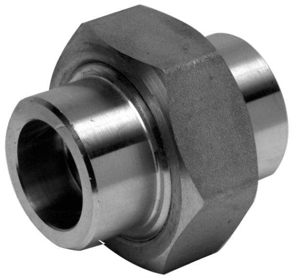 Merit Brass - 2" Grade 316 Stainless Steel Pipe Union - Socket Weld x Socket Weld End Connections, 150 psi - Benchmark Tooling