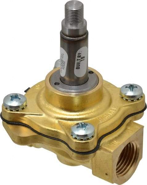 Parker - 1/2" Port, Brass Solenoid Valve - Closed, NBR Seal - Benchmark Tooling