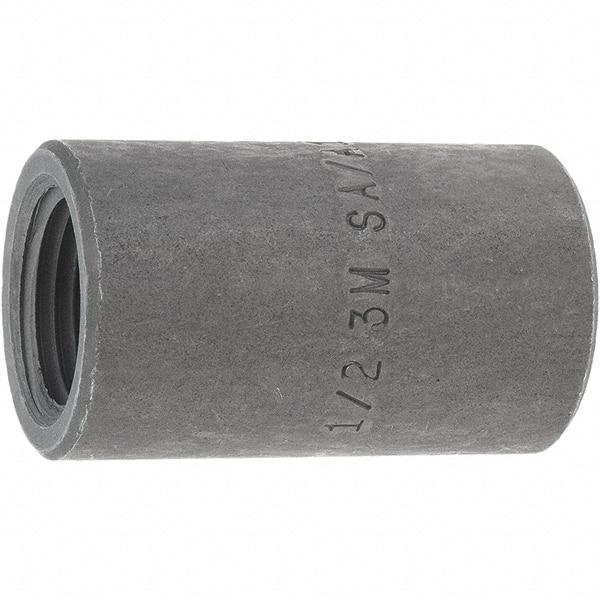 Made in USA - Size 1/2", Class 3,000, Forged Carbon Steel Black Pipe Coupling - 925 psi, Threaded End Connection - Benchmark Tooling