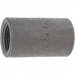 Made in USA - Size 1/2", Class 3,000, Forged Carbon Steel Black Pipe Coupling - 925 psi, Threaded End Connection - Benchmark Tooling