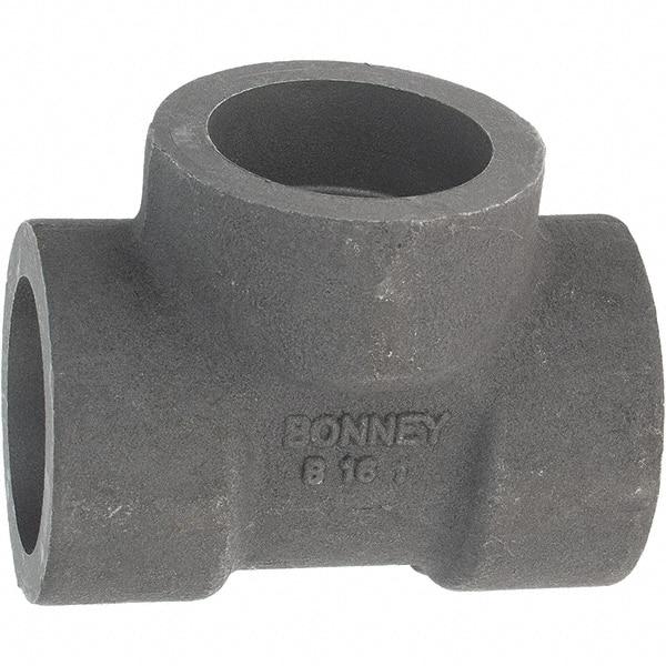 Made in USA - Size 1", Class 3,000, Forged Carbon Steel Black Pipe Tee - 925 psi, Socket Weld End Connection - Benchmark Tooling