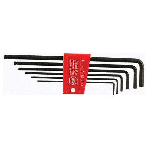 1.5-5MM BALL END HEX L-KEY 6 PC SET - Benchmark Tooling