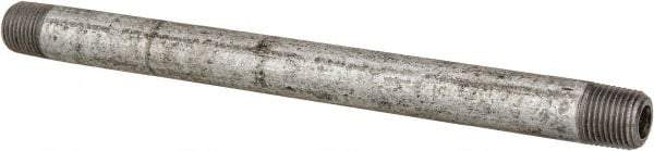 Made in USA - Schedule 40, 2 x 60" Galvanized Pipe Nipple - Threaded Steel - Benchmark Tooling