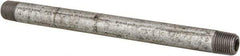 Made in USA - Schedule 40, 2 x 60" Galvanized Pipe Nipple - Threaded Steel - Benchmark Tooling