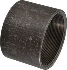 Made in USA - Size 4", Class 150, Steel Black Pipe Coupling - 150 psi, Threaded End Connection - Benchmark Tooling