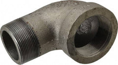 Made in USA - Size 2", Class 300, Malleable Iron Black Pipe 90° Street Elbow - 300 psi, Threaded End Connection - Benchmark Tooling