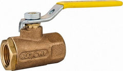 Apollo - 1/2" Pipe, Standard Port, Bronze Standard Ball Valve - 2 Piece, Inline - One Way Flow, FNPT x FNPT Ends, Lever Handle, 600 WOG, 125 WSP - Benchmark Tooling