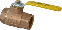 Apollo - 1-1/4" Pipe, Standard Port, Bronze Standard Ball Valve - 2 Piece, Inline - One Way Flow, FNPT x FNPT Ends, Lever Handle, 600 WOG, 125 WSP - Benchmark Tooling
