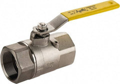 Apollo - 2" Pipe, Stainless Steel Standard Ball Valve - 2 Piece, Inline - One Way Flow, FNPT x FNPT Ends, Lever Handle, 1,500 WOG, 150 WSP - Benchmark Tooling