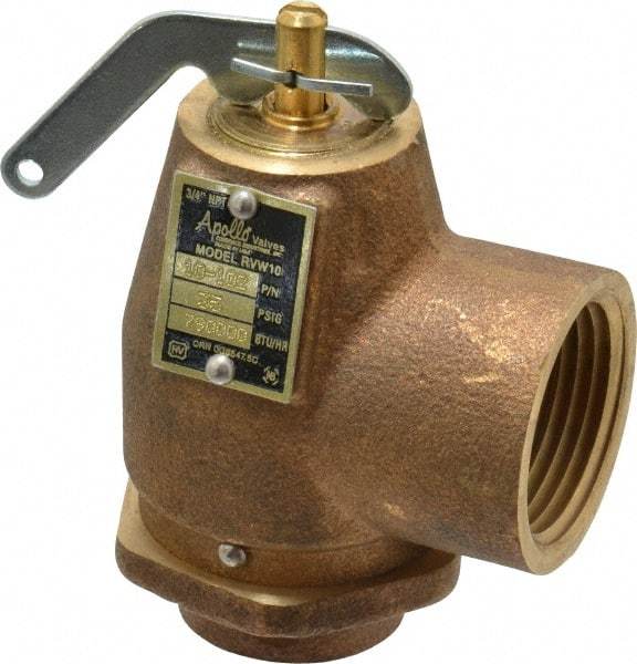 Conbraco - 3/4" Inlet, 1" Outlet, ASME Safety Relief Valve - 35 Max psi, Bronze, 790,000 BTUs - Benchmark Tooling